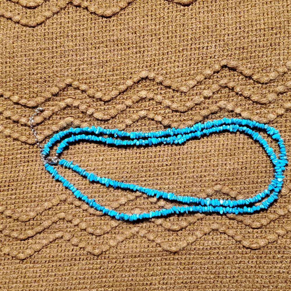 Turquoise chip necklace